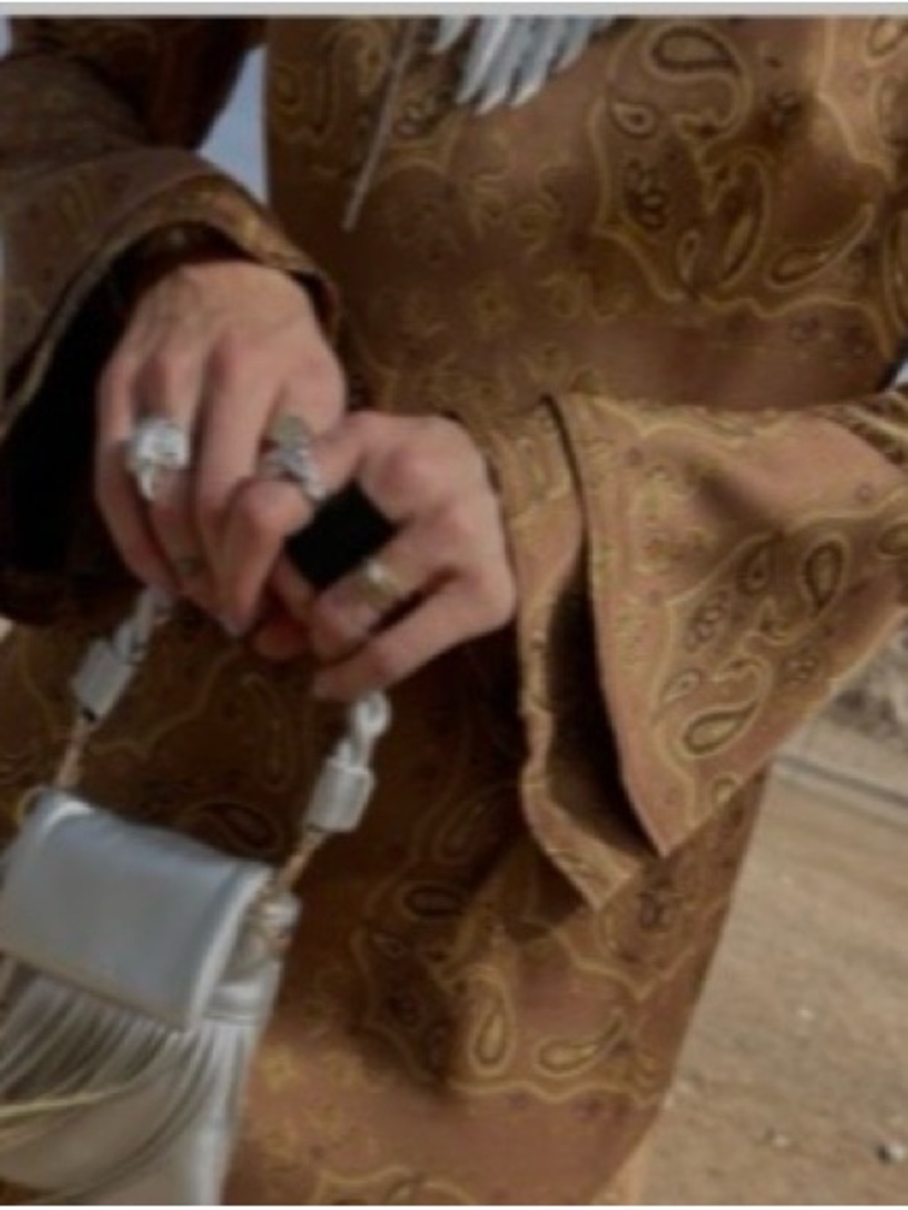 Never Fully Dressed Brown Paisley Long Sleeve Dress - Picture 12 of 16